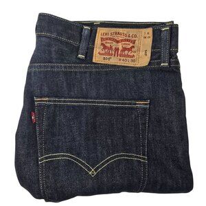 Levis 501‎ Button Fly Blue Jeans 40X30 Men's Straight Leg Denim
